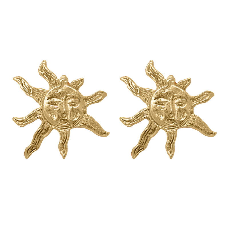 Mini Apollo Sun Earrings - 18K Gold Plated