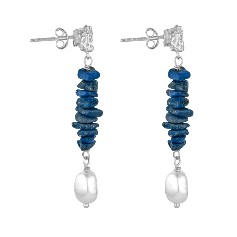 Dietrich Earrings in Lapis Lazuli - Sterling Silver