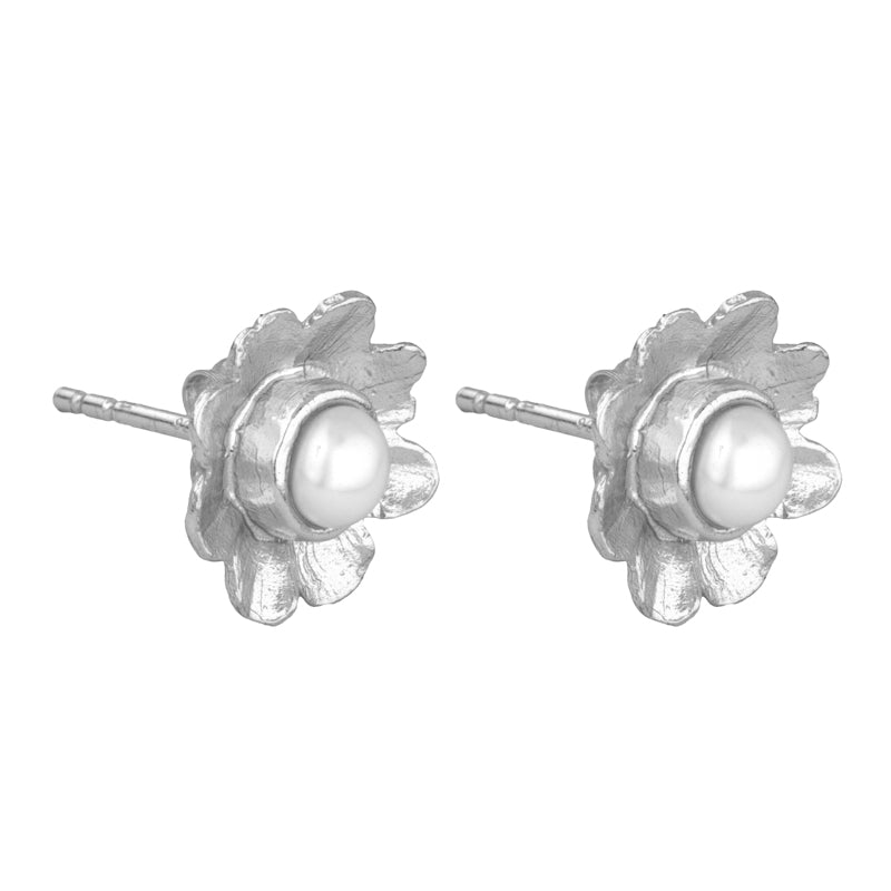 Perdita Studs with Pearl - Sterling Silver