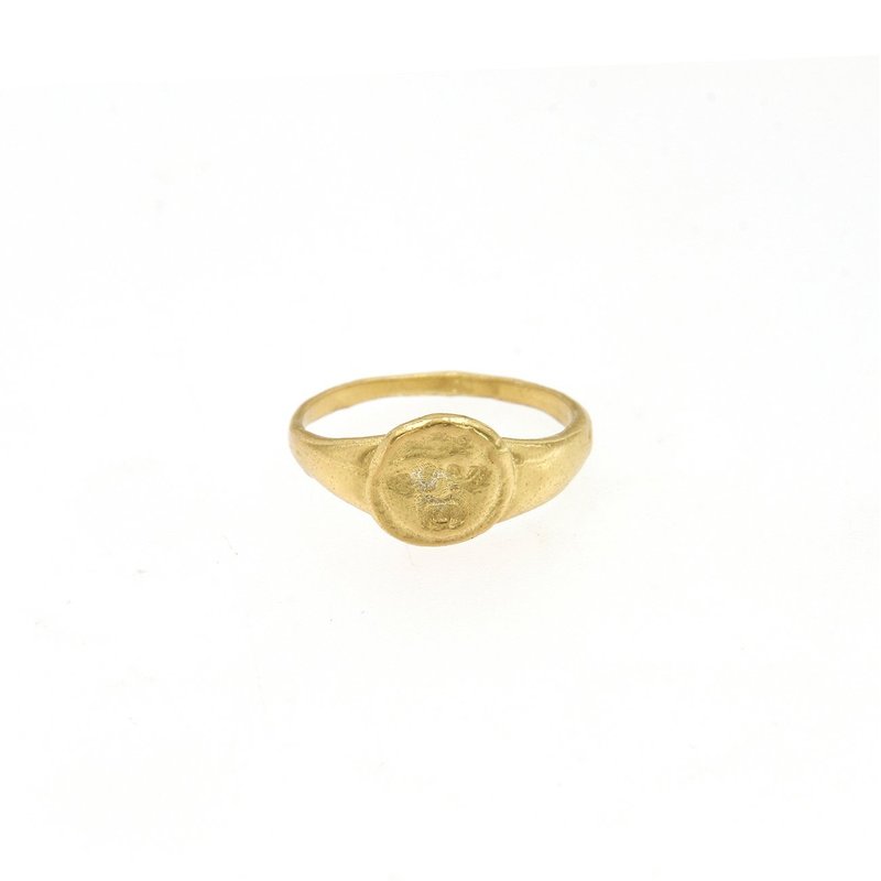 Gorgoneion Pinky Ring - 24K Gold Vermeil