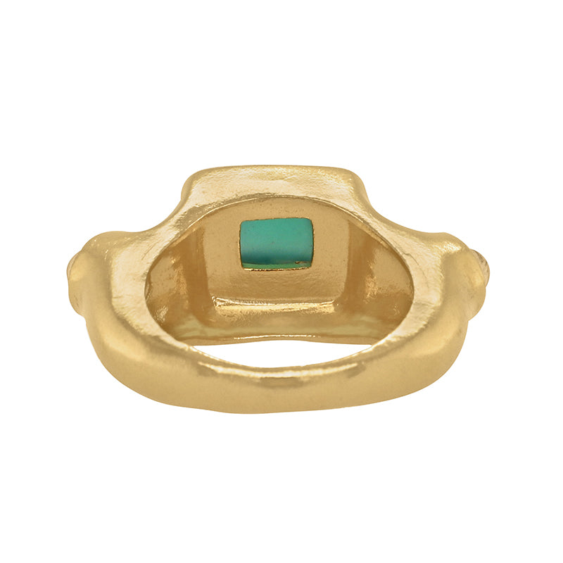 Chloe Ring with Agate - 18K Gold Plated