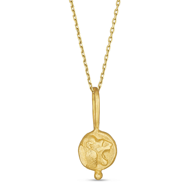 Lydia Lion Amulet Pendant - Solid Gold