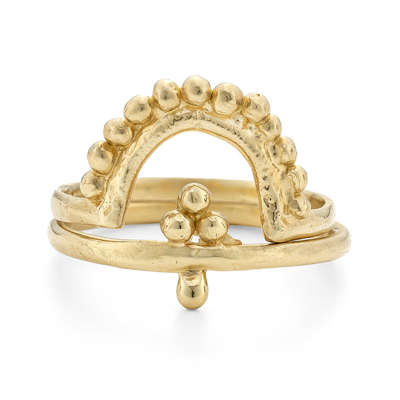 Delta Stacker Ring - Solid Gold