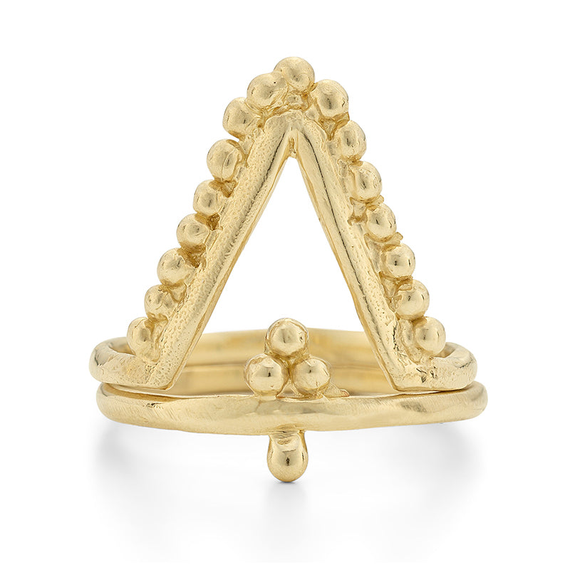 Delta Stacker Ring - Solid Gold