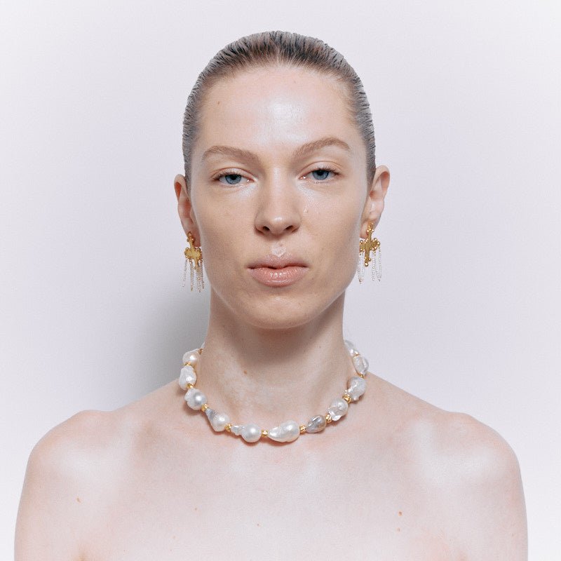 Laconia Necklace with Pearl - 18K Gold Plated