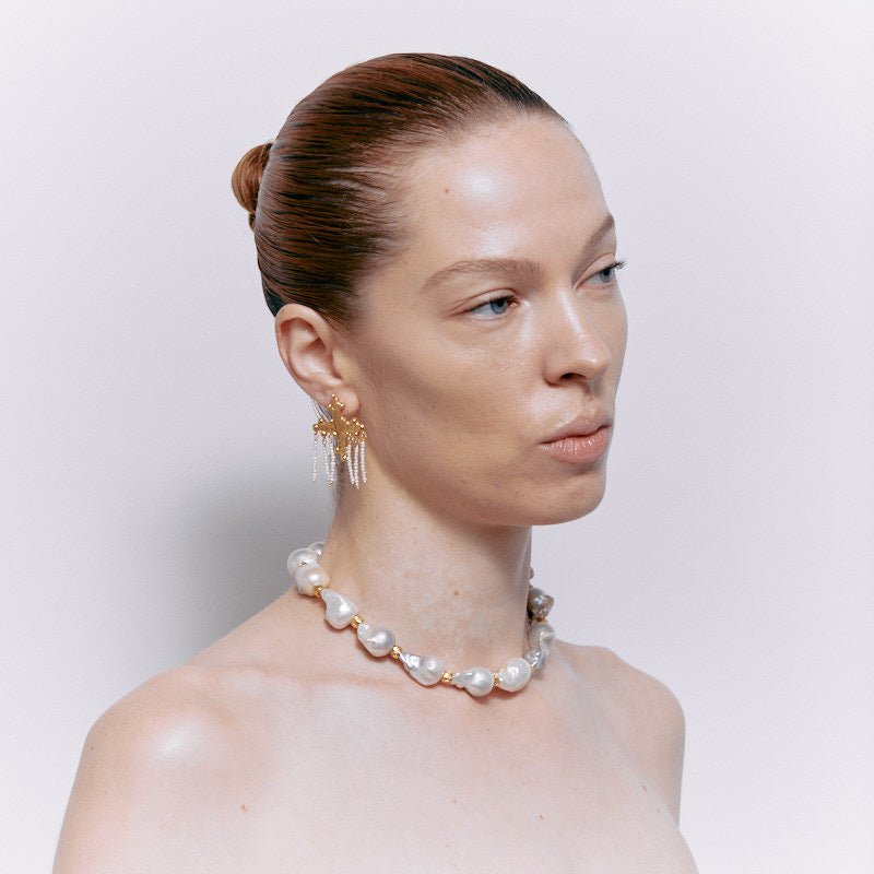 Laconia Necklace with Pearl - 18K Gold Plated