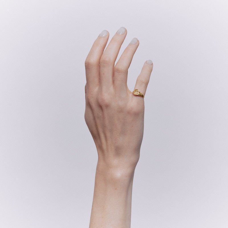 Gorgoneion Pinky Ring - 18K Gold Plated