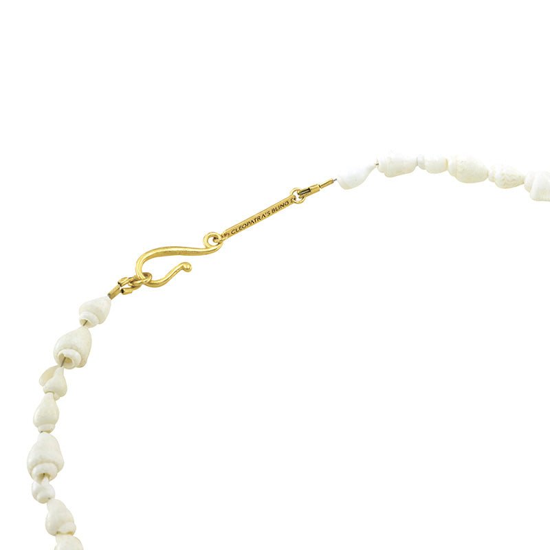 Ceto Necklace in White - 18K Gold Plated